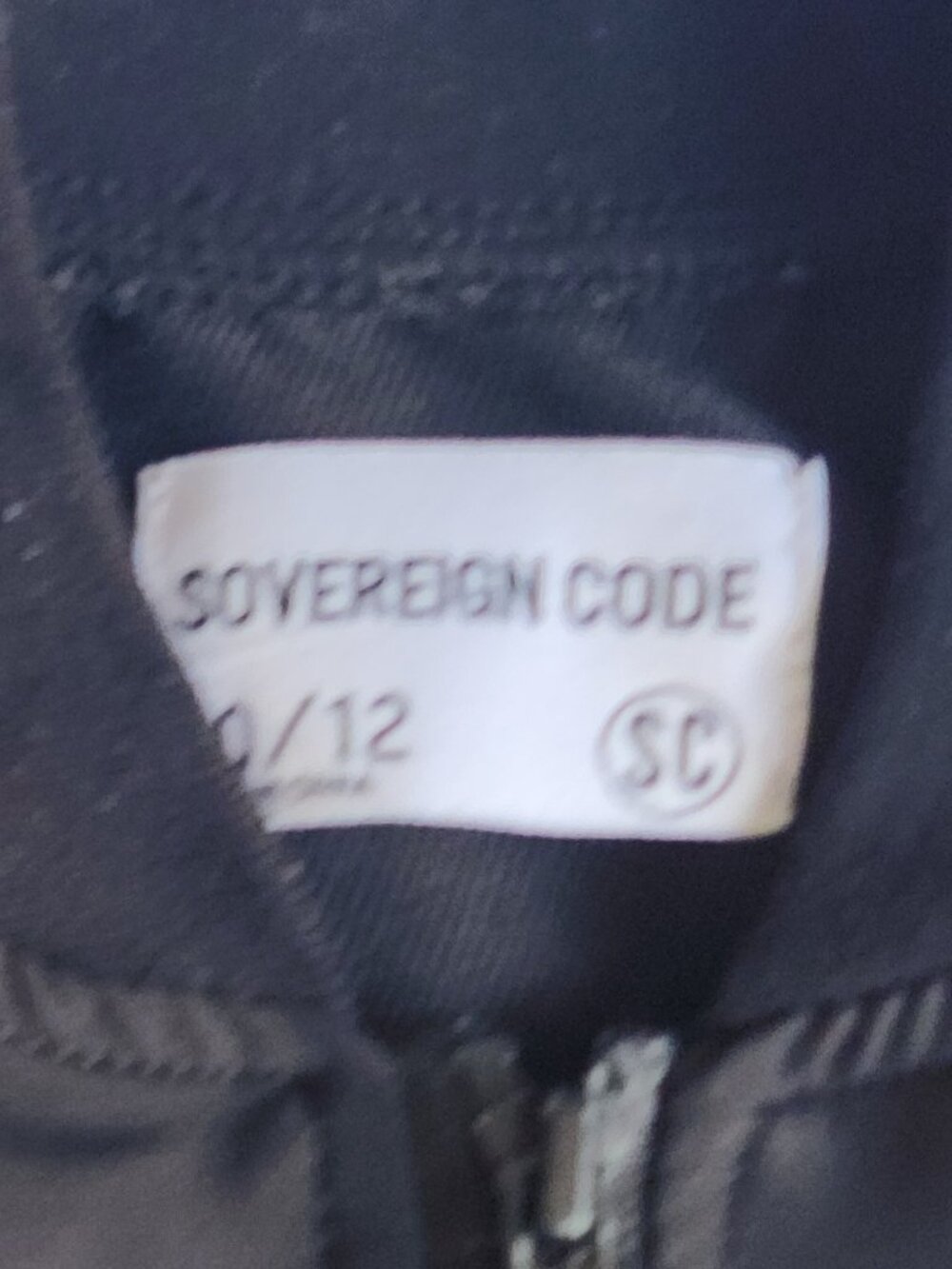 Sovereign Code Black Full Zip Bomber Jacket Size 10/12 - Picture 2 of 12